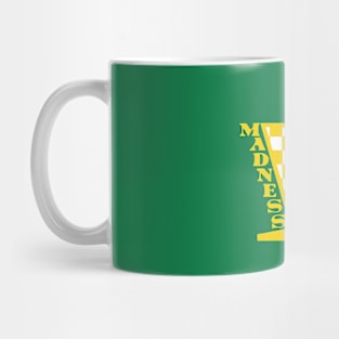 Madness HD Checkerboard Gold & White Mug